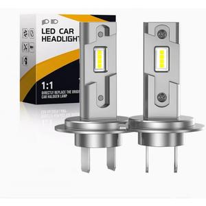 KATZEIST 2025 H7 Bulb, 1:1 Real Mini Size 6500K H7 Fog Bulbs, IP68 Waterproof No Adapter Required Non-Polarity, Plug-and-Play Pack of 2 (h7-ZC)