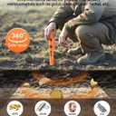 Dmyond Metal Detector Pinpointer - Professional Waterproof Handheld Pin Pointer Wand - High Sensitivity 360 Detection - Search Treasure Pinpointing Finder Probe for Adults, Kids - Orange