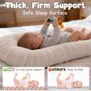 Extra Large Baby Support Cushion for Newborn & Infant, Pure Cotton Infant Cushion with Thick Support Filling & Removable Envelope Cover, for Supervised Play, Daily Care & Baby Shower Gifts