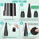 Fly Fans for Tables, Rechargeable Fly Fan Table Top Fan with LED Light, Fly Spinner with Soft Holographic Blades for Picnic, Restaurant, Party, Home, and BBQ (4 Pack)