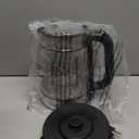 Amazon Basics Electric Kettle with Glass Carafe for Tea and Coffee, BPA-Free, Fast Boiling, Auto Shut-Off, 1.7 Liter, 1500W, Black and Silver (1.8 Quarts)