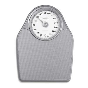 Thinner by Conair Bathroom Scale for Body Weight, Extra-Large Analog Scale Measures Weight Up to 330 Lbs. in Silver (1 Count (Pack of 1))