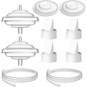TOVVILD Breast Pump Parts for Spectra, Replace Duckbill Valves Tubes Backflow Protector Membrane for Spectra S1 S2 9 Plus Synergy Gold Breast Pump Replacement Accessories,10PCS (10 Pieces Set)