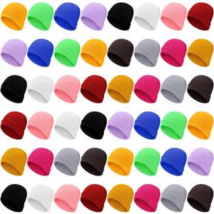 Jexine 72 Pcs Bulk Beanie Hats for Kids Knitted Hat Bulk for Boys Girls Children Homeless People Beanies