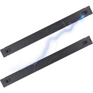 RIVECO 1U Blank Panel Spacers for Server Cabinets & Network Racks on Mounting Rail 19 Inches SPCC Steel Tool Less Quick to Assemble Black 2PCS