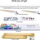 BAISITE Paint by Numbers Kit for Adults Beginners,12" Wx16 L 2 Pack Canvas for Painting Kits for Adults in Colorful Box-PBN205-206-DIY Frame