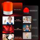 Red Light Therapy Night Light for Sleep Aid, 635nm Red Light for Sleep 5-Level Dimming & 4 Lighting Tempatures Support, Rechargeable LED Bedside Night Light for Adults & Kids Bedroom