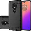Case for Moto G7 Plus Case, Motorola G7/T-Mobile Revvlry+ Case, Slim Thin Phone Case TPU Soft Back Cases Anti-Scratch Shockproof Protective Cover for Motorola Moto G7 Black