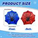 2 x Funny Christmas Tree Topper, 9.8 * 9.8inch Spider Web Topper, Blue Red Tree Topper Christmas Ornament Tree Topper Decors, Unique Cartoon Festive Birthday New Year Family Gathering Decors