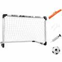 Soccer Goal Set, Foldable Collapsible Mini Goal for Kids, Toddler Soccer Ball and Net, Kids Small Goals for The Backyard/Indoor/Outdoor(35.43in * 23.62in Goals +15cm Soccerball)