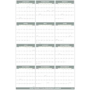 3 x Lbylyhxc 2026 Yearly Wall Calendar - Annual calendar 2026, 2026 Yearly Wall Calendar&Planner with Writing Paper, January 2026 - December 2026, X Large, 34.7" x 22.8", 2025-2026 Yearly Planner (Annual calendar - Green)