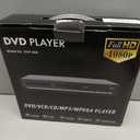 DVD Players for TV with HDMI, Plays All Regions and Formats, CD Player for Home, Support 1080P Video/CD/DVD/VCD/JPEG/USB, Remote, HDMI and RCA Cables Included