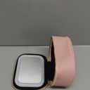 Mini Makeup Bag with Led Mirror, Small Travel Make up Bag 3 Light Modes Adjustable Brightness, for Women Organizer Cosmetic Bag, Portable Travel Train Toiletry Bag, for Pool Parties Work Touch-Ups (Pink)