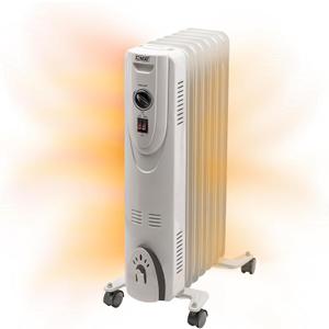 EZ-HEAT Oil-Filled Radiant Radiator Space Heater, Never Refill, Adjustable Thermostat, Tip-Over Switch & Overheat Protection System, MTDR-06WC