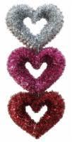 Holiday Home 18.5" Triple Heart Valentine's Decoration, 18.5 in - QFC