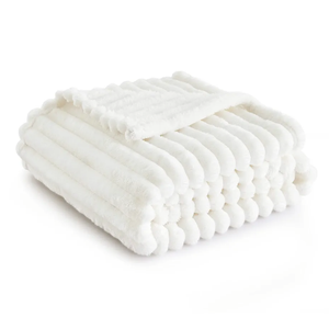 Bedsure GentleSoft White Throw Blanket for Couch - Cozy Blanket for Women, Cute Fleece Throws for Girls, Teacher Gifts Birthday Gifts for Women Men Mom, Room Home Dorm Decor, Off White, 50x60 Inches