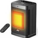 1500W PTC Space Heater Indoor with 80Oscillation, Thermostat, 12h Timer, Fast Heat, Eco Mode, Remote, Small Quiet Safe Room Electric Heater, Portable Desk Heat for Office Bedroom Home