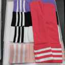 HONGTEYA Kids Soccer Socks Knee High Youth Uniform Socks Striped Boys Girls Baseball Football Athletic, Size: 6-9 Years