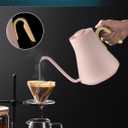 INTASTING Gooseneck Electric Kettle with 1 Temperature Control for Pour Over Coffee & Tea, Quick Heating, BPA-Free Stainless Steel, Built-in Brew Timer, 1500W/0.9L (Munch Pink)