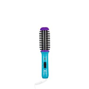 CALISTA GoGo Mini Heated Round Brush | Curl, Touch-Up, De-Frizz, Smooth, and Style Hair with Mini 7 Styling Tool | Heats to 365F | Perfect Travel Tool | Dual Voltage (Berry Burst)