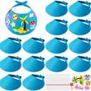 Yearntown 48 Sets Tropical Foam Visors for Kids Summer Felt Visor Crafts DIY Foam Visor Fun Felt DIY Crafts Sun Hats VBS Vacation Bible School Supplies Beach Sun Protection Hawaii Luau Party Decor, Pack 2