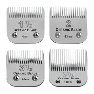 4 Packs Professional Detachable Replacement Ceramic Blades Set,Cut Length 4mm to 13mm,Compatible with Andis AGC,BDC,BGC,MBG Series/Oster Classic 76/Star-Teq/Power-Teq/A5 Clipper