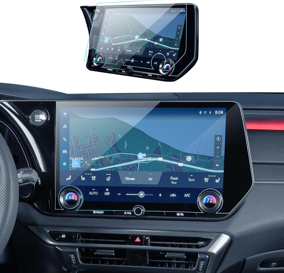 Lexus rx350 Screen Protector 2025 for 2023-2026 Lexus TX350 & RX350 Accessories Nano GPS Navigation Touchscreen Protector for RX 350/350h/500h & 2024 2025 2026 TX 350/500h HD Clear 14"-2PCS