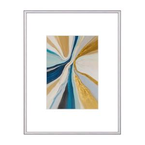 9x12 Picture Frame, Silver Brushed Thin Metal Aluminum Photo Frame with HD Glass, Fit 6x8 with Mat or 9 x 12 without Mat, for Table and Wall, 1 Pack