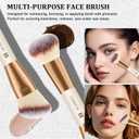 HEYMKGO Makeup Brushes Set, 6Pcs Double-ended Foundation Contour Concealer Powder Eyeshadow Brush for Liquid, Cream, Powder for Blending Buffing Professional Face Brush Set Tools(Apricot)