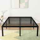 18 Inch California King Bed Frames Heavy Duty Metal Platform No Box Spring Needed, Maximum Storage, Easy to Assembly, Noise Free, Black