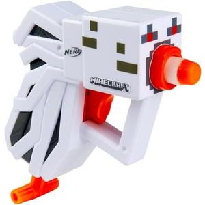 Nerf MicroShots Minecraft Ghast Mini Blaster, Minecraft Ghast Mob Design, Includes 2 Official Elite Darts, Pull-Down Priming Handle, Multicolor