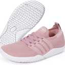Hike Barefoot Shoes Wide Toe Box Shoes for Women Men Footwear, Minimalist Zero Drop Non-Slip Walking Sneakers, Lightweight Comfortable Casual Shoe Training Running Gym Fashion Sneakers (10.5 Women/9.5 Men, A1-pink)