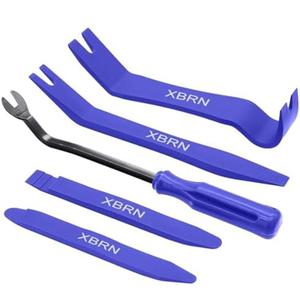 XBRN Auto Trim Removal Tool Kit, 5 Pcs Car Panel Door Window Tools Kit, Auto Clip Fastener Remover Pry Tool Set, Blue