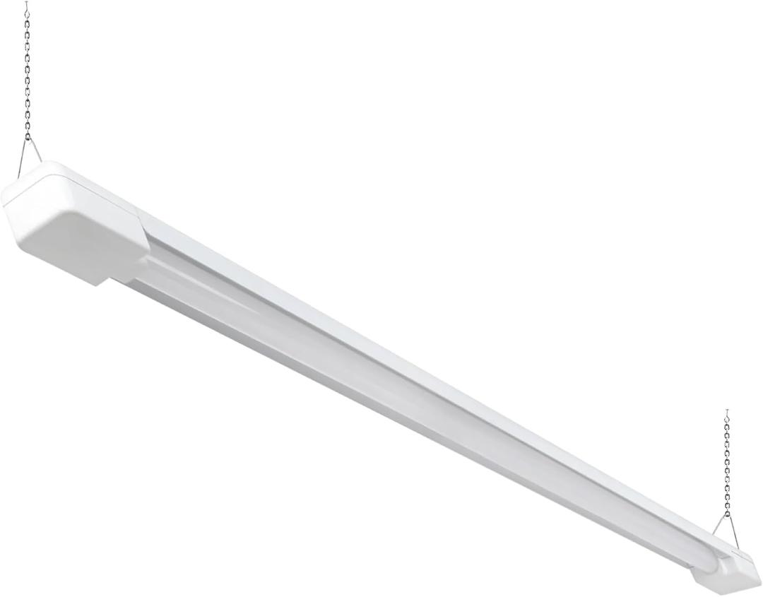Feit Electric 3ft LED Utility Light, 3000 Lumens, 4000K Cool White, Plug-in, Flush/Hanging Mount, Ultra-Lightweight, 30W LED Shop Light and Under Cabinet Light, 50,000-Hour Lifespan, SHOP/3X1/840/V1