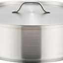 Winco Commercial-Grade Stainless Steel Brazier with Lid, 20 Quart