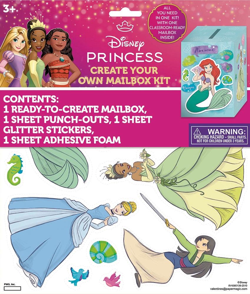 Disney Princess Create Your Own Mailbox Kit 6 Pcs