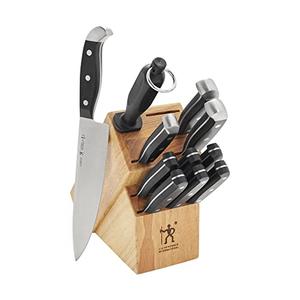 HENCKELS Premium Quality 5-Piece Statement Knife Set with Block, Razor-Sharp, German Engineered Informed by over 100 Years of Masterful Knife Making, Lightweight and Strong, Dishwasher Safe
