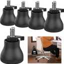 Bell Glides Replacement Office Chair Wheels - Office Chair Wheel Replacement with On/Off Setting, Switch Between Rolling Caster and Fixed Stopper for Hardwood Floors, Tile, Carpets-Set of 5