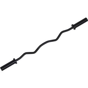 Elevon Olympic Curl Barbell Bar 48", 2-Inch Heavy-Duty Chrome Curling Bar for Biceps, Weight Lifting & Squats, 350LB Capacity, Fits 2" Weight Plates (Black)