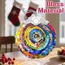 3 x Christmas Ornaments: Stained Glass Ornament, Christmas Tree Ornament, Hanging Ornaments for Home Decor & Xmas Tree Decorations Exquisite Holiday Decor, Gifts & Holiday Presents - Rainbow Spiral