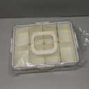 Snackle Box Container, Dishwasher Safety - Divided Serving Tray with Lid and Handle, Charcuterie Board for Portable Snack Platters - Clear Organizer for Fruits Snacks,Perfect for Road Travel