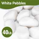 Pulovin 40 lbs White Rocks for Landscaping, 2-3 Inch Large White Rocks for Plants, Decorative Polished Stones for Garden, Walkways, Yard, Plants Pots, Vases, Crafts