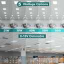 2x4 LED Flat Panel Light, 60W/50W/40W/30W/25W Adjustable, 5000K/4000K/3500K Selectable, 6600lm Dimmable LED Drop Ceiling Light Fixture, 100-277V ETL-Listed, 4-Pack