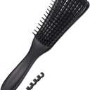 ORiTi Detangling Brush for Afro America/African Hair Textured 3a to 4c Kinky Wavy/Curly/Coily/Wet/Dry/Oil/Thick/Long Hair, Knots Detangler Easy to Clean 1 Pcs Black