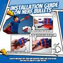 Superhero Toy Set Includes 2 Shooters, 2 Gloves, and 1 Cape Ideal for Indoor and Outdoor Costume Role-Playing & Imaginative Play (Blue)