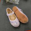 Mermaid Glitter Princess Ballet Flats for Girls, Mary Jane Shoes Dress Shoes for Girl Back to School Princess Wedding Shoes (Toddler/Little Kid/Big Kids) (Mermaid Scales - Purple) Size 26