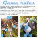 6 Sets Funny Plastic Bottle Chug Baby Shower Games Diaper Baby Shower Game Gender Reveal Party Race Gifts Decoration for Adults Boys Girls (Bear,Blue)