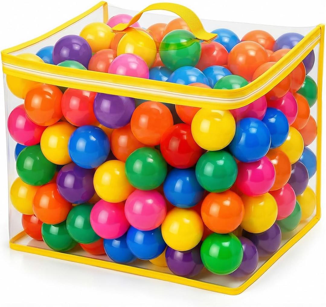 Ball Pit Balls for Toddlers: 100 Colorful Non-Toxic Balls with BPA-Free, Phthalate-Free, Crush-Resistant Polyethylene Plastic, 2.17 Inches, Perfect Toy for Boys and Girls Play