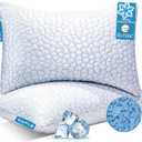 QUTOOL Cooling Pillow for Sleeping 2 Pack,Luxury Shredded Memory Foam Bed Standard Pillows Set of 2,Cool Pillow for Hot Sleepers Adjustable Firm Pillow for Side,Back,Stomach Sleepers Soft Yet Support