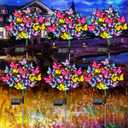 WEITEXS Solar Garden Lights Solar Lights Outdoor Waterproof Solar Lights 6 Pack with New Upgraded 216 LED 102 Butterfly Outdoor Solar Lights for Yard Outside Garden Pathway Decor Gifts for Women